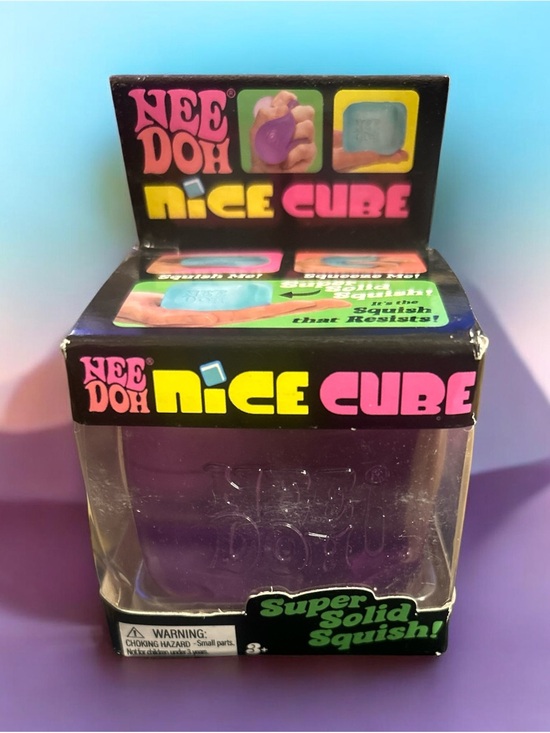 Other - NeeDoh Nice Cube - Purple Solid Squish Toy